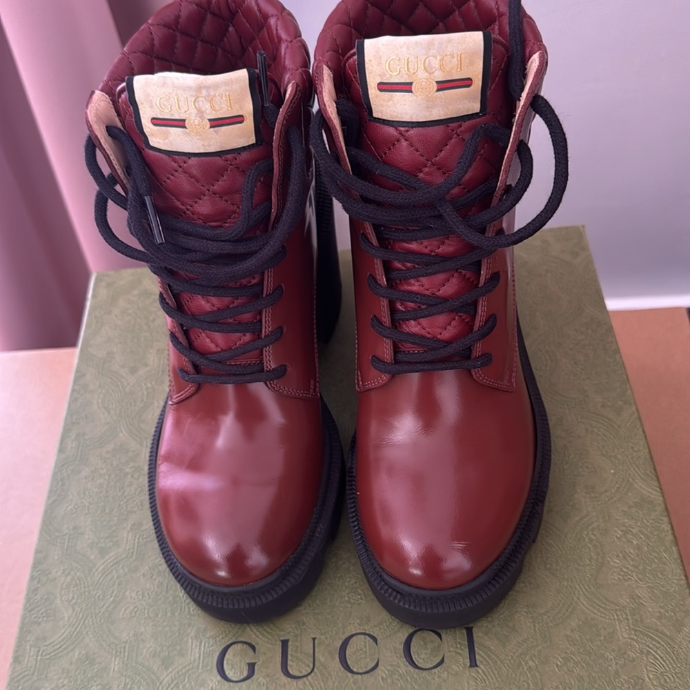 Gucci Garnet Red Calf Boots